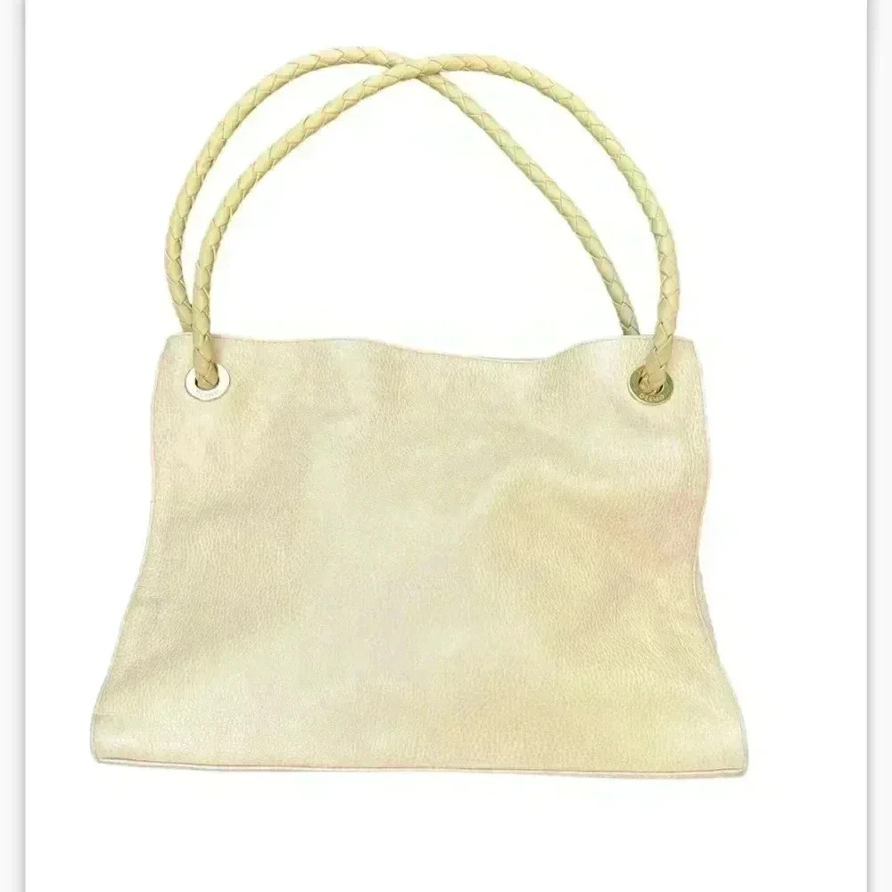 Desmo made in Italy pale yellow genuine leather purse